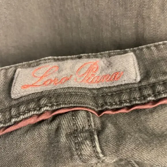 LORO PIANA Size 34 Brown Heather Cotton Blend Straight Casual Pants